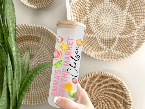 She's Off The Market Bridal Shower, Farmers Market Theme Bachelorette Gift, Girls Gone Mild Bach Favor, Bridesmaid Frosted Glass Tumbler H57