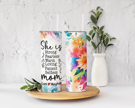 Mother's Day Gift, Personalized Tumbler, Gift for Mom, Family name mug T234