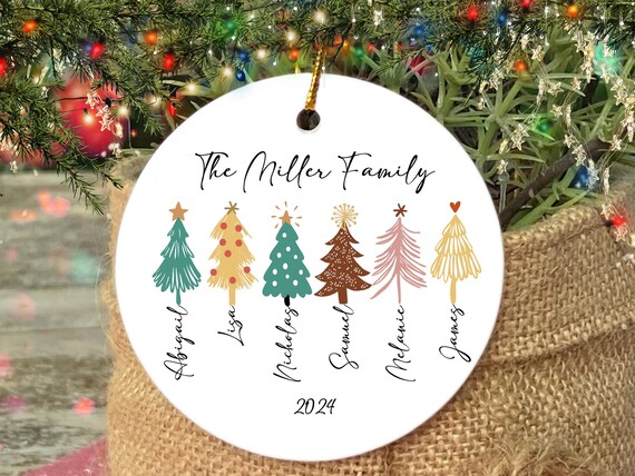 First Christmas Family Ornament, Newly Married Gift, Wedding Guest Gift Favor, Keepsake, Personalized Announcement Couples Ornament T277