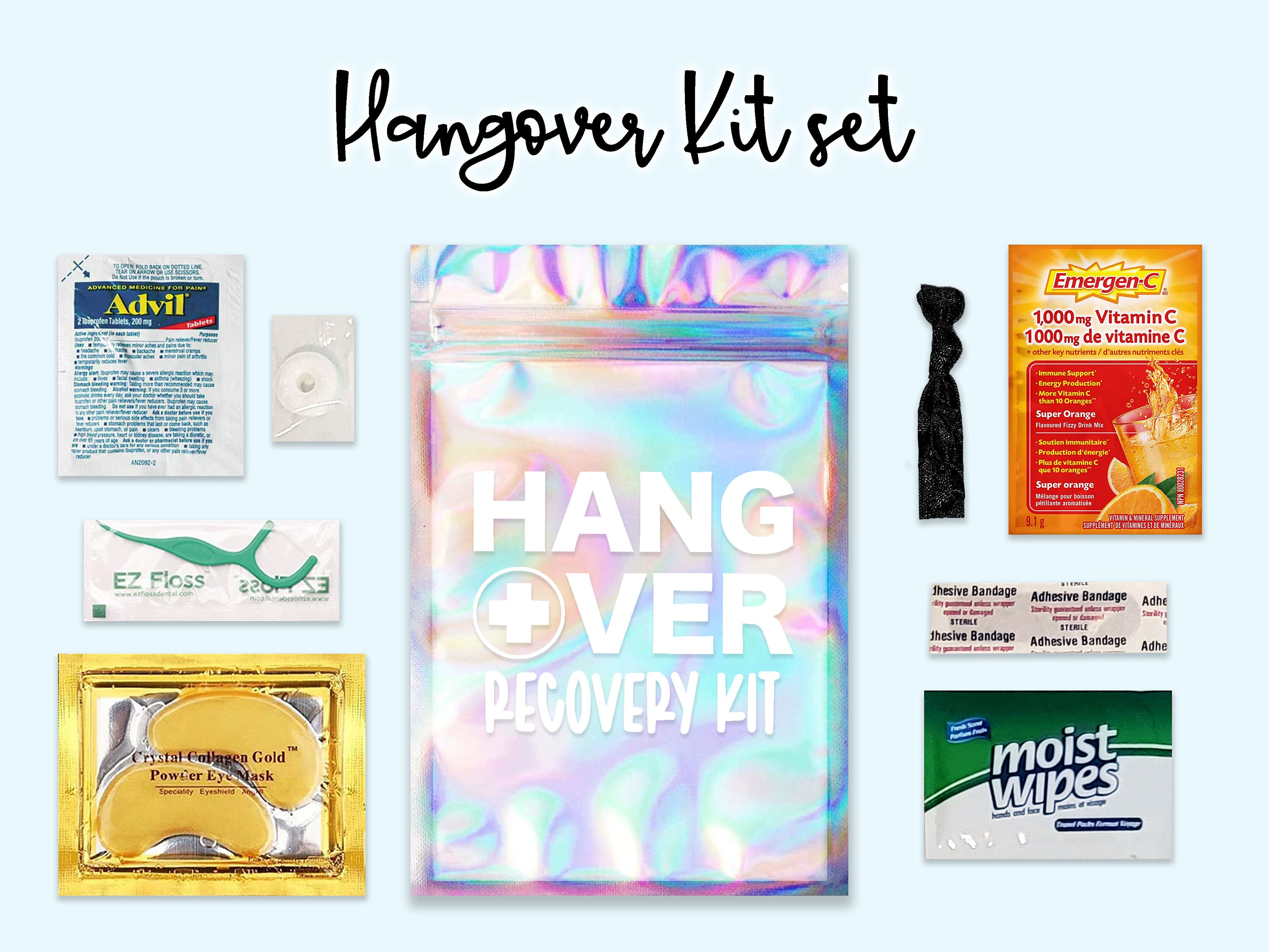 Hangover Kit, Hangover Survival Recovery Kit, Bachelorette Girls Night Out  Party Favors, Wedding Bridesmaids Hangover Bag Emergency Kits HK 
