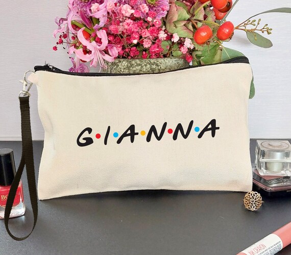 Bridesmaid Makeup Bag Gift, Personalized Cosmetic Bag, Bestie Friendship, Best Friend Birthday Bachelorette Party Bridal Shower Favor P306