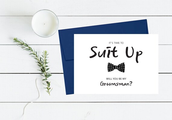 Personalized Groomsman Proposal Card, Will You Be My Best Man Usher Ask Ring Bearer Card, Wedding Card, Funny Gift P017