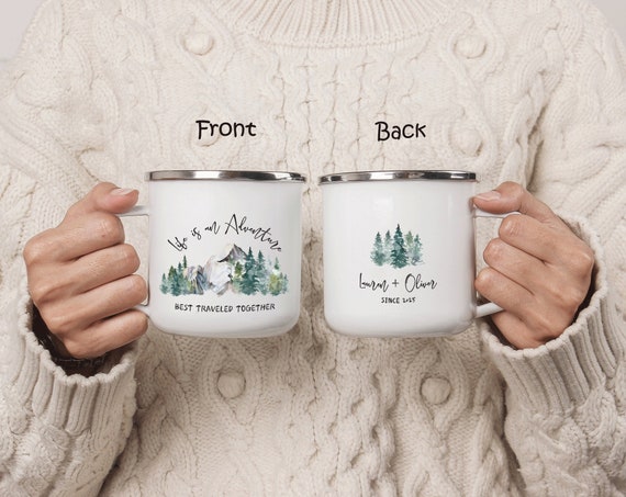 Mountain Forest Wedding Favor Gift Mug, Personalized Engagement Anniversary, explore more, Wedding Guest Gift, Bridesmaid Proposal Cup H034