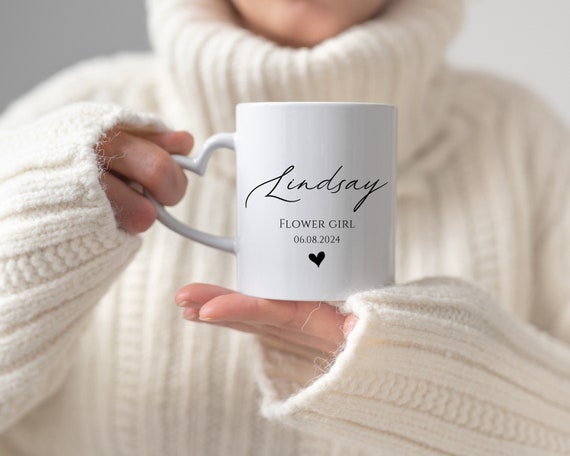 Minimalist Wedding Gift, Bridal Party Cup, Bridesmaid Proposal Mug, Bachelorette Maid of honor Sister Mother of the Bride Sister Mug G503