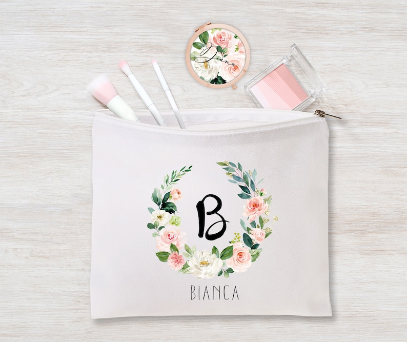 Will You Be My Maid of Honor Personalized Makeup Bag Large Make Up Pouch P101 Bridesmaid Proposal Gift Mom Teacher Best Friend Birthday
