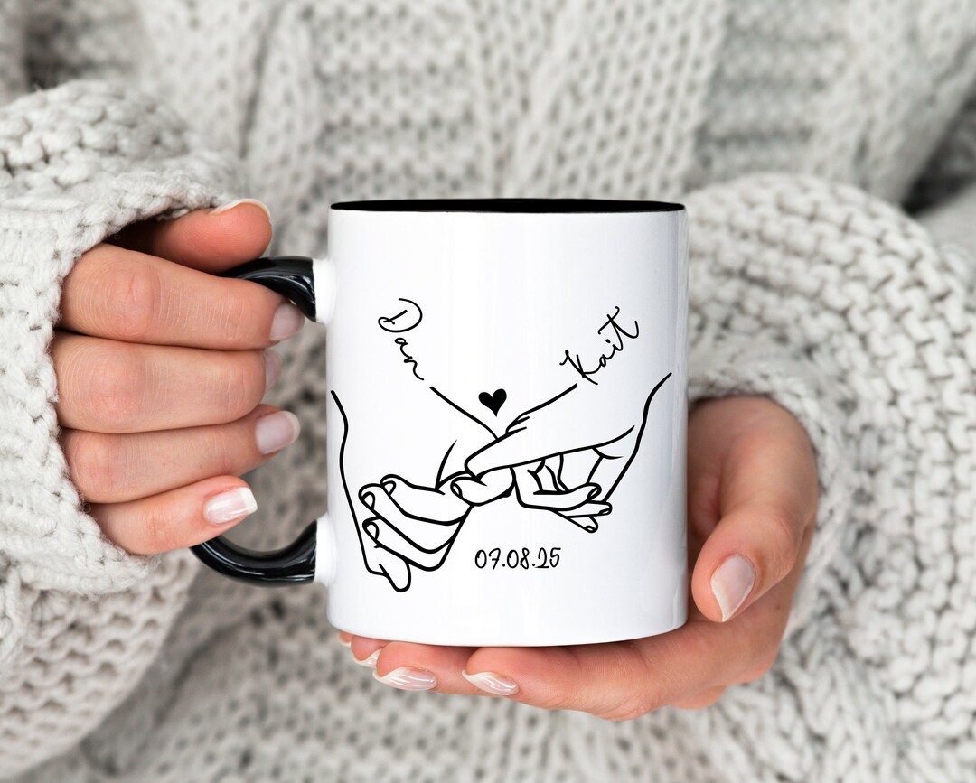 A Forever Kind Of Love - Couple Personalized Custom Wooden Mug - Gift For Husband Wife, Anniversary