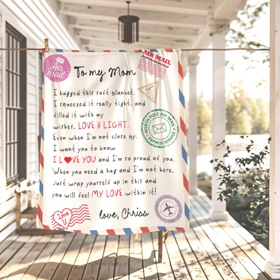 Personalized Blanket, Emotional Letter Blanket with Name , Sherpa Blanket, Long Distance Bestie Bridesmaid Mom Grandma Gift HB01