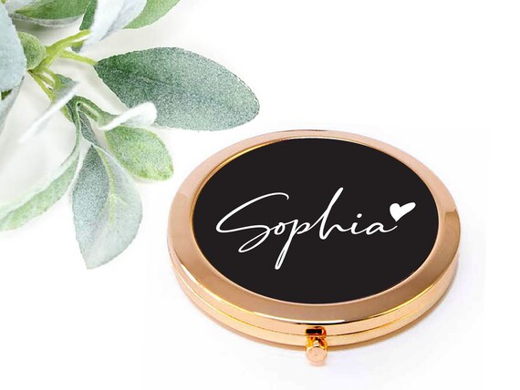 Bridesmaid Gift Compact Mirror, Maid of Honor Bridal Party Proposal Gift, Birthday, Wedding favor for her, Proposal Gifts Box Ideas M105