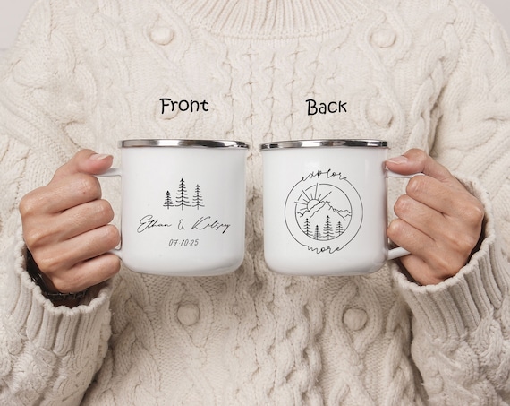 Mountain Forest Wedding Favor Gift Mug, Personalized Engagement Anniversary, explore more, Wedding Guest Gift, Bridesmaid Proposal Cup H029