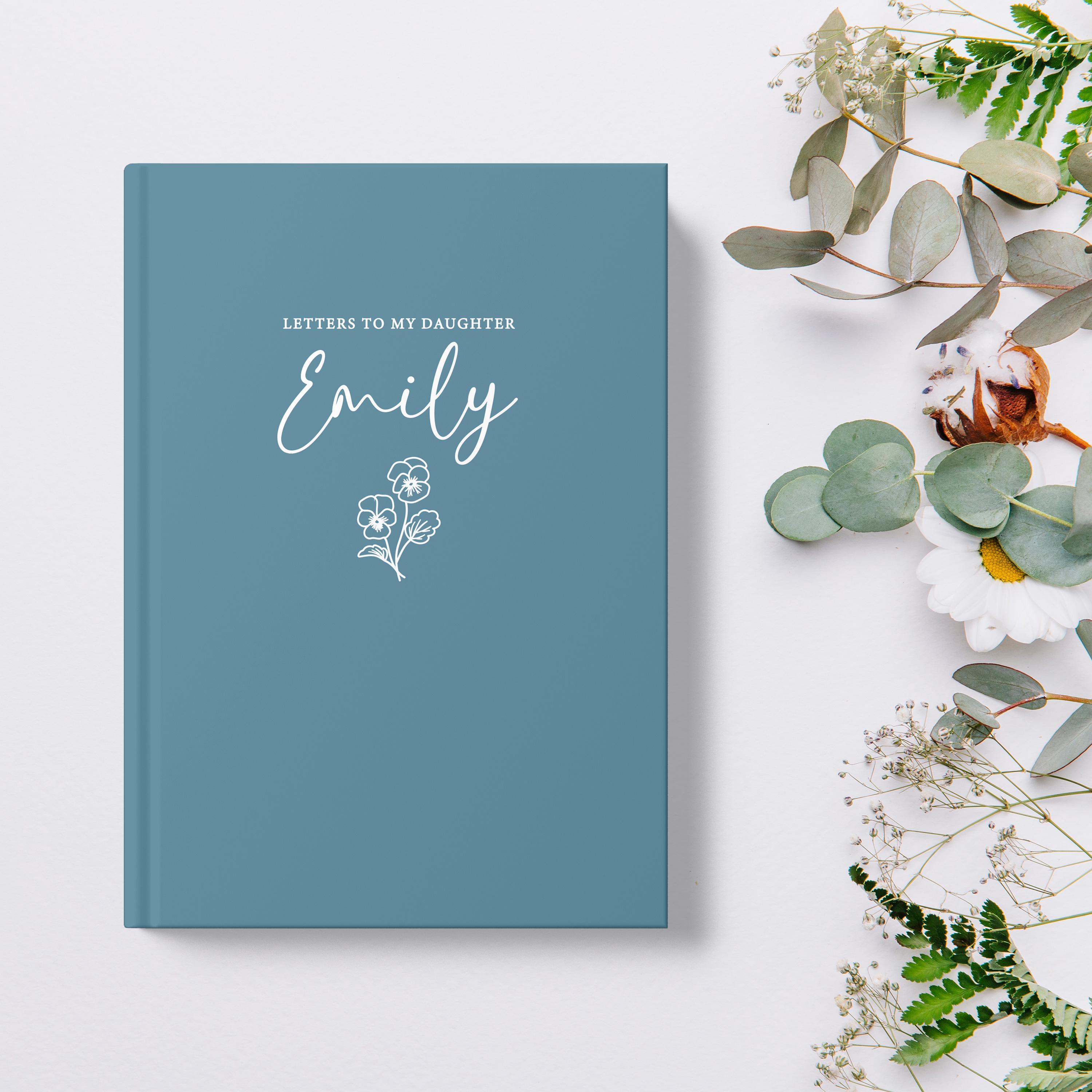 Letters to Daughter Journal: Personalized Birth Month Flower Notebook ...