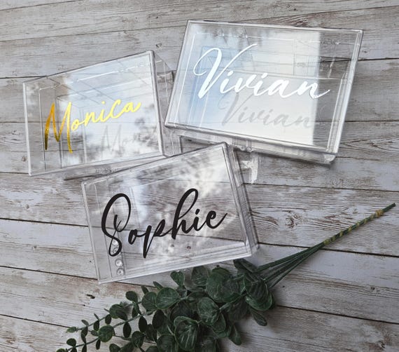 Small Keepsake Proposal Box, Empty Clear Box, Bridesmaid Proposal Gift Box Set, Personalized Favor for Flower girl Friend Bridal Party A07