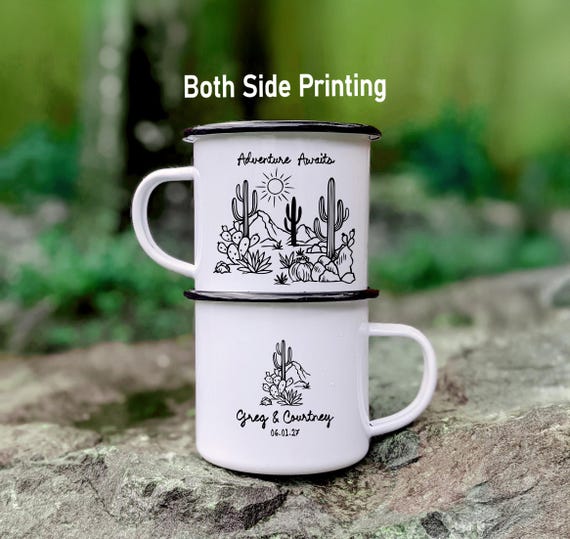 Arizona Wedding Favor – Desert Theme Cactus Mug, Boho Bachelorette Gift, Custom Bridesmaid Proposal, Southwest Camp Cup H172