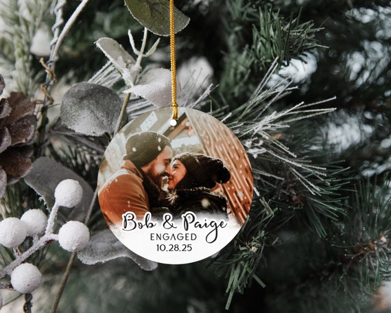Photo Engaged Married Ornament, Custom Wedding Guest Favor, Family Picture Ornament, Bridesmaid Proposal Gift, Bridal Party Favor T272