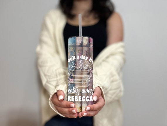 Book Club Book Lover Gift, Bookworm Reader, Birthday, Mom, Long Distance Best Friend, Personalized 20oz Tumbler Floral Books T255