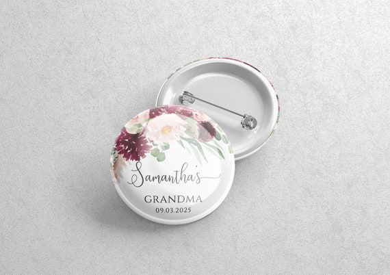 Bachelorette Party Button, Wedding Guest Gift, Bridal Shower Title Pins, Title Button, Engagement Anniversary Bride tribe, Name Tag E226