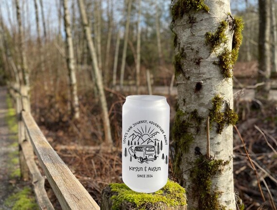 Van Life RV Beer Glass, Bridesmaid Gift, Wedding Favor Keepsake, Bachelorette Party, Best Friend Birthday Brewery Tour Engagement 18oz B10