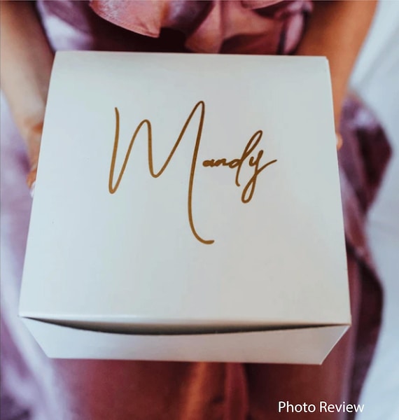 Bridesmaid Gift Box, Will You Be My Maid of Honor Proposal, Mom Teacher Birthday, Gifts for her, Personalized Empty Wedding Favor Box B104a