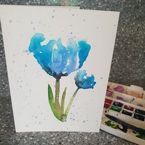 Watercolour Gift Card - Original Tulip