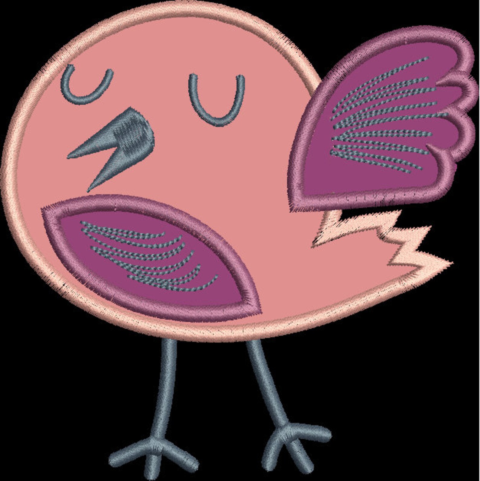 Machine Embroidery Designs Cartoon Birds Applique. Etsy