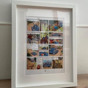 Framed Vintage Tintin Print: The Calculus Affair Comic, Wall Art