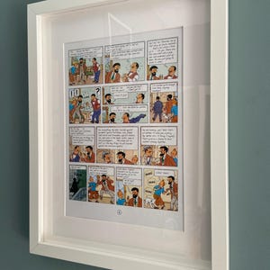Framed Vintage Tintin Print: The Calculus Affair Fan Comic, Wall Art