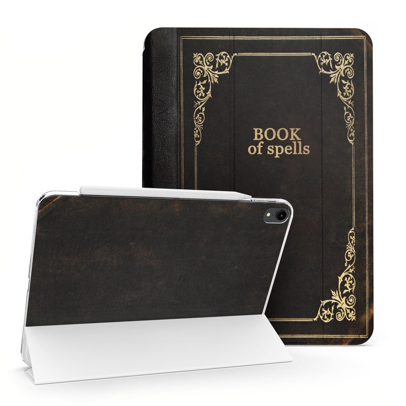 Book of Spells iPad case 10.2 Black Old books 6th 7th 5th gen Etsy