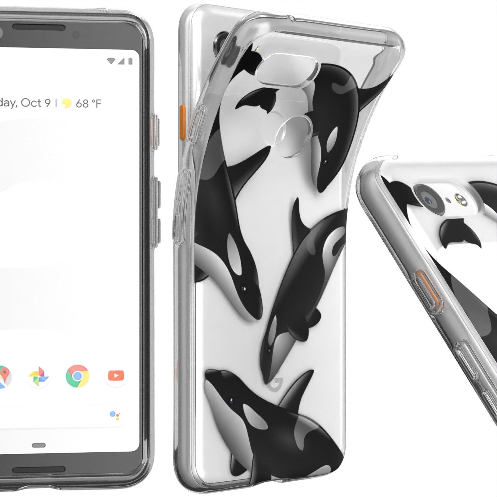 Orca Phone Case Google Pixel 2 3 3a 4 Xl Cases Silicone Cover Etsy