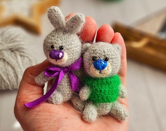 Patroon gehaakt teddybeer en konijn: speelgoed voor beginners (pdf-patroon)