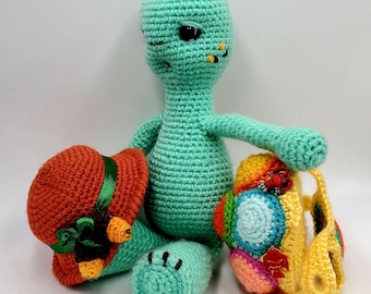 Gehaakt schildpadpatroon - amigurumi-schildpadpatroon - schildpad speelgoedpatroon - pdf-patroon gemiddeld