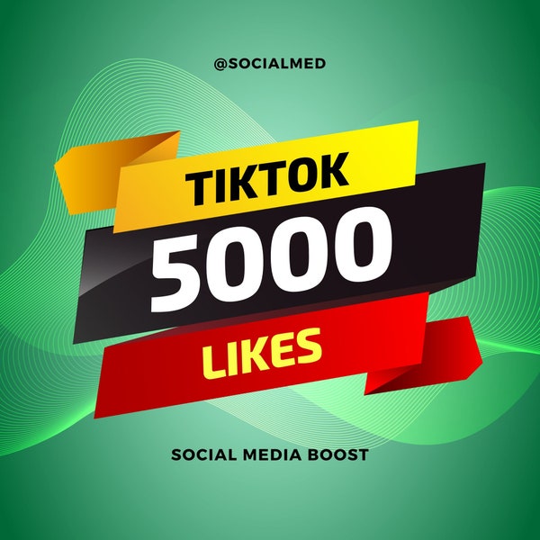 TikTok 5000 Likes (100% Organic) - 5K TikTok Likes - Boost TikTok Likes - Fast Delivery By Trusted Seller - Instant Growth