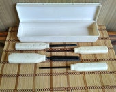 Vintage. Made in the USSR. Set of Three Forged Mortise Chisels Woodworking Tool Woodcarving Handforged Mortice Bit Chisel Wrought Iron.