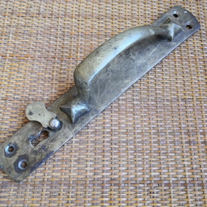 Old door handle 20s Elegant door handle. Antique door handle. Retro decor. Vintage Big door handle 20-30s Bronze door handle. Antique bronze