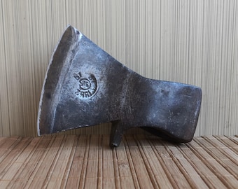 Hatchet head 1962 ZIK (ZIK) Woodworking Tool. Soviet Forged Axe. Vintage Soviet Bearded hatchet. Camping hatchet. Soviet small hatchet 1962.
