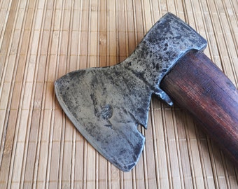 Vintage Soviet bearded, forged ax ZIK 1930s. old steel ax. Vintage, Soviet, forged Iron Ax. Woodworking Tool. Bearded, vintage, sturdy Ax.