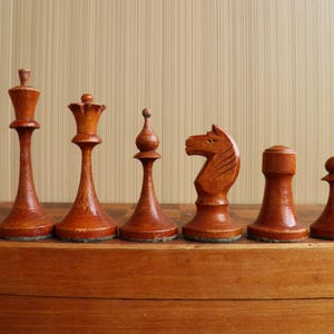 Vintage Rarest Soviet weighted chess set 30s in good condition! Old weighted chess set is a great gift for men, collectors and chess lovers!