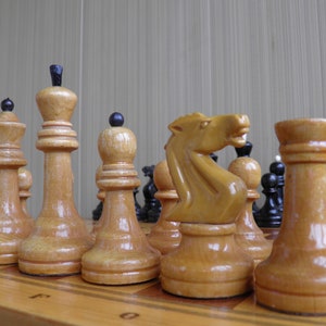 Soviet Chess set Wooden Vintage Queen's Gambit TV series USSR Russia  Antique 60s