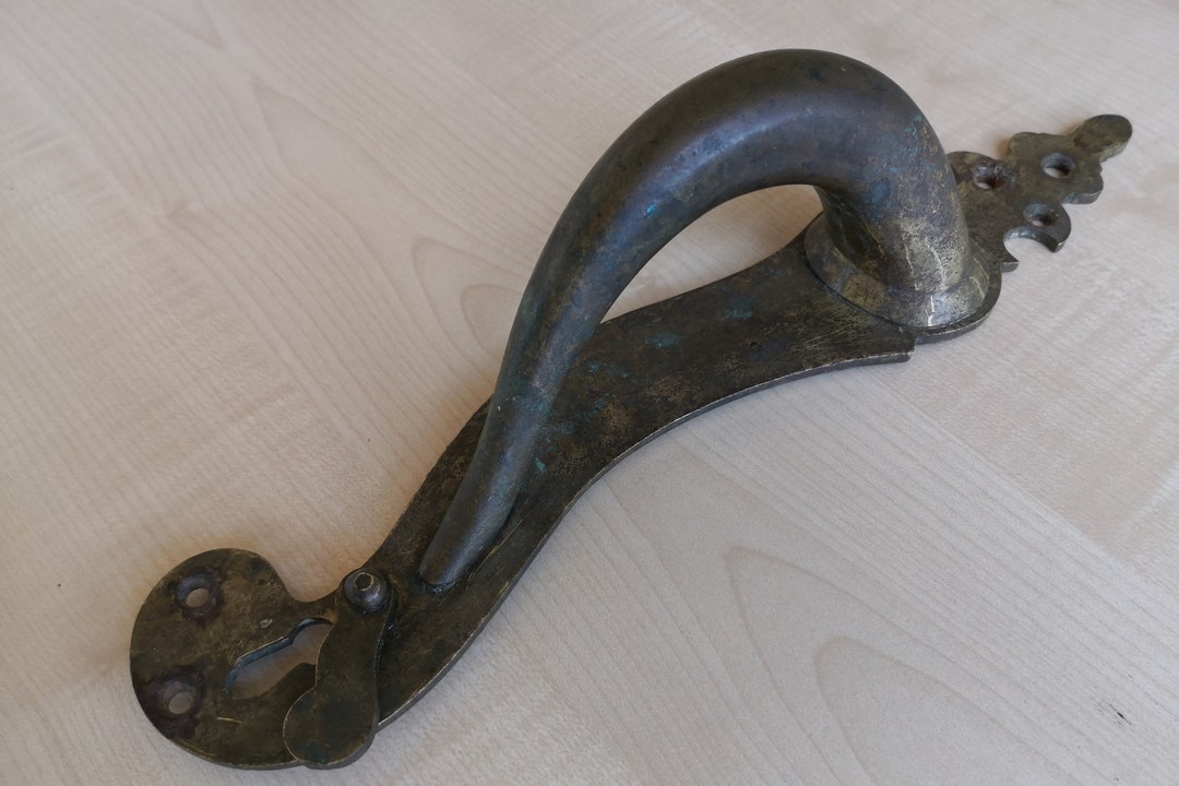 Old Door Handle Early 1900s. Elegant Door Handle. Antique Door Etsy