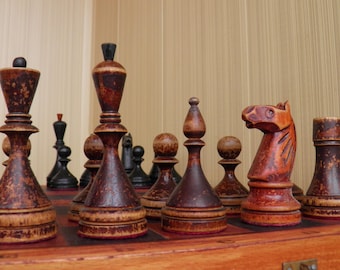 Ein seltenes sowjetisches, gewichtetes Schachspiel &quot;Baku&quot; 50-60er Jahre Vintage, altes sowjetisches Turnierschach, gewichtetes Großmeisterschach der UdSSR, Vintage-Schach