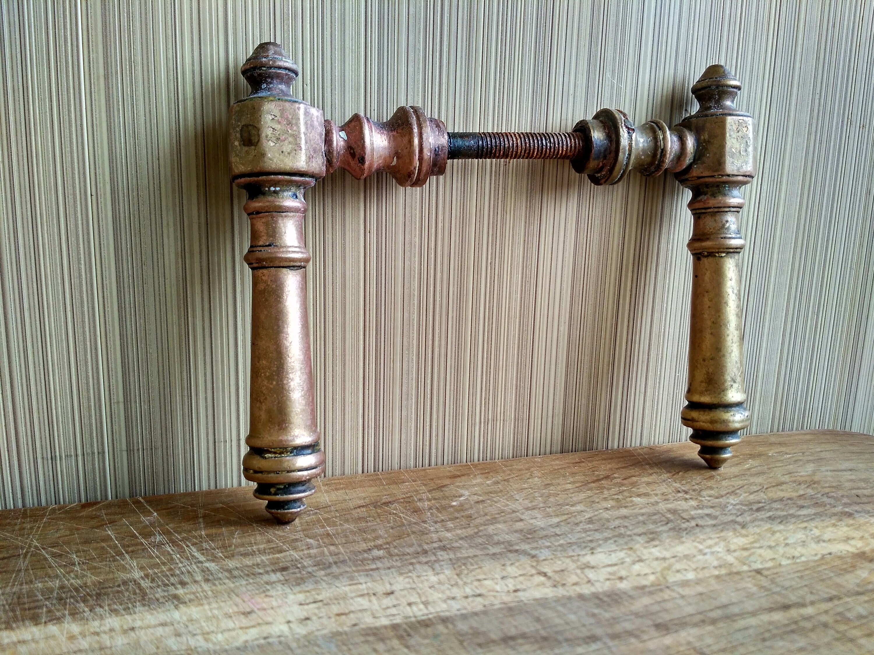 Vintage door handles. Antique bronze. Russia. Two bronze door Etsy