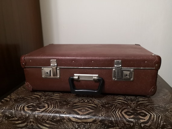 Vintage suitcase. Vintage Soviet travel suitcase U