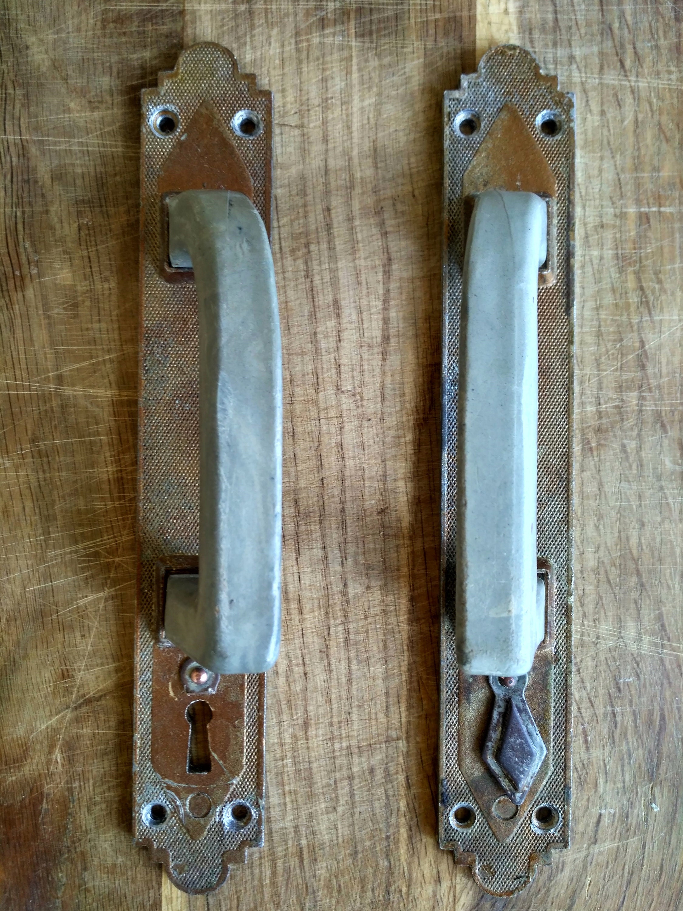 Vintage door handles.Large door handle.Vintage door Etsy