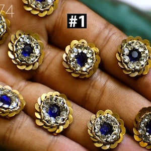 Handcrafted Rhinestone Flower Appliques: Beaded Embellishments (100 Pieces)