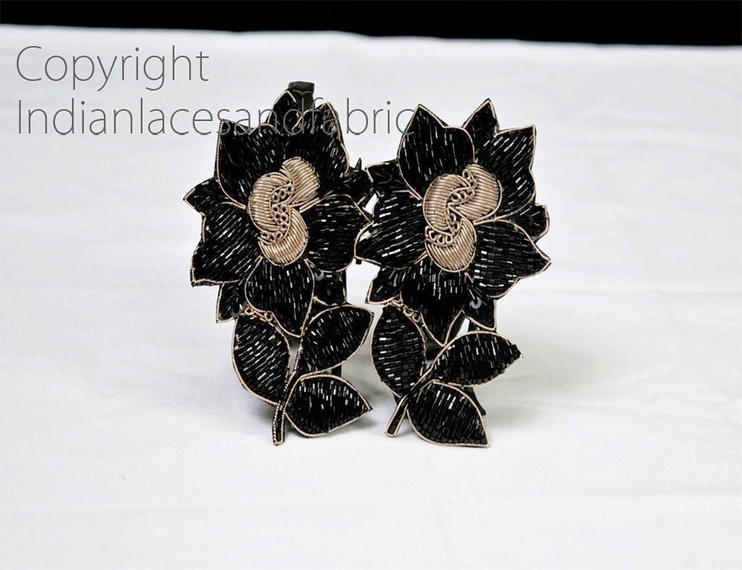 Handgefertigte Aufnäher Mit Hummer-Perlen - 2 Stück Strass Applikation