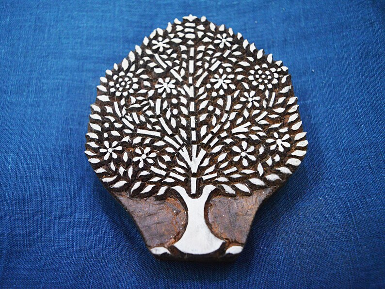 Decorative Blocks Indian Wood Block Printing Stamps Floral Wooden Printing Block Hand craved Textile Printing Stamp Christmas wooden blocks