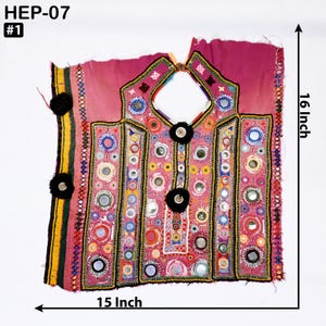 Nuovo arrivo! Banjara collo giogo Kutch fatto a mano Vintage ricamato scollatura toppe tribali indiane per abito giacca panno applique