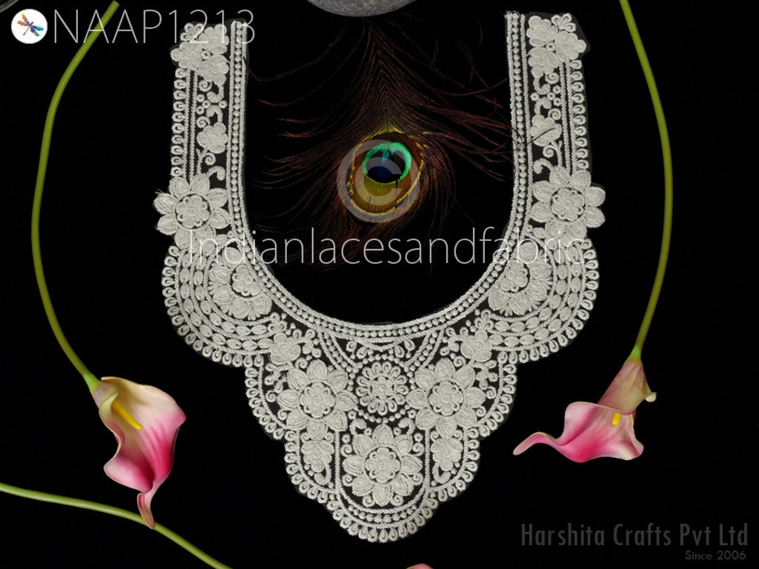 1 Pc Dyeable Neck Patches for Dress Cotton Neckline Patch Handmade