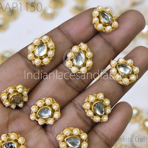 75 kleine Träne Form Perlen Pailletten Applikationen Strass Goldene Patches Dupatta Dekoration Stickerei Perlen Braut Stirnband Applikationen