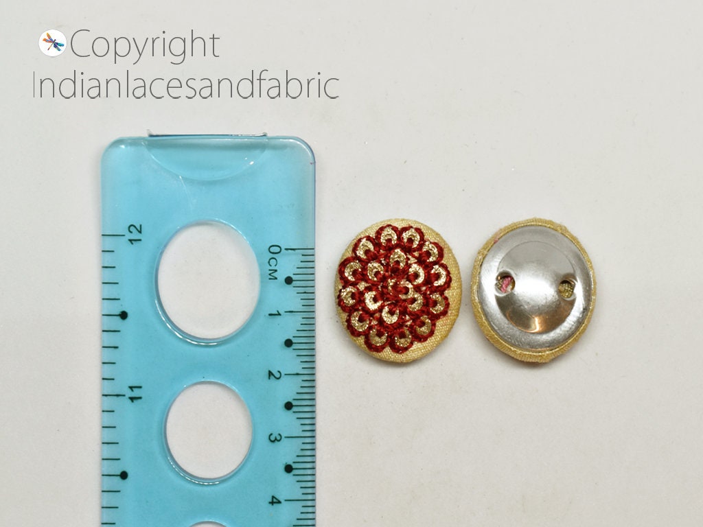 Maroon Fancy Buttons, Embellishment Button, Metal Buttons, Rhinestone  Buttons, Headband Supplies, Flower Centers Flat Back Buttons, 5pc -   India