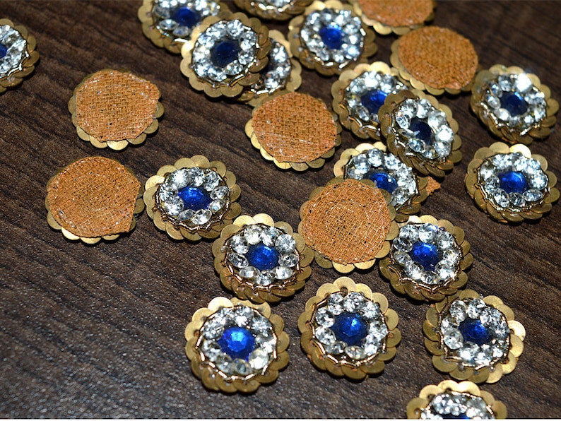 50 Appliques in golden Rhinestone Appliques Rhinestone Embroidery Applique Beaded Bridal Appliques Headband Appliques Indian wholesale patch