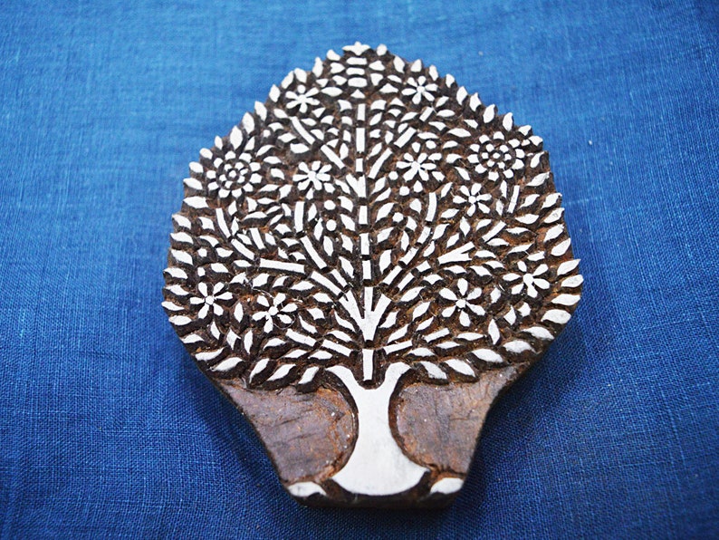Decorative Blocks Indian Wood Block Printing Stamps Floral Wooden Printing Block Hand craved Textile Printing Stamp Christmas wooden blocks